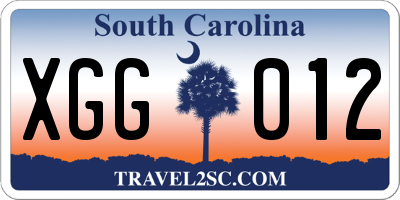 SC license plate XGG012