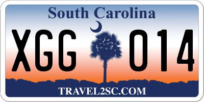 SC license plate XGG014
