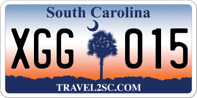 SC license plate XGG015