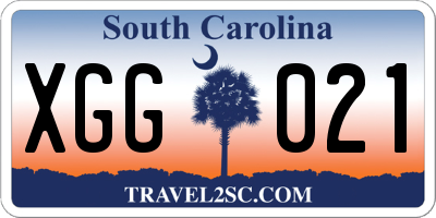 SC license plate XGG021