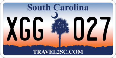 SC license plate XGG027