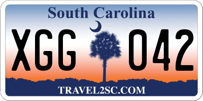 SC license plate XGG042