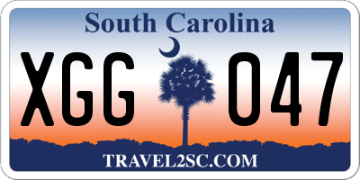 SC license plate XGG047