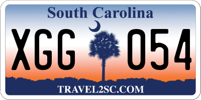 SC license plate XGG054