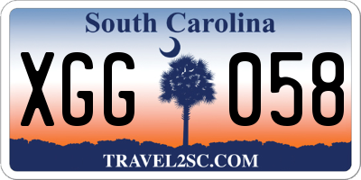 SC license plate XGG058