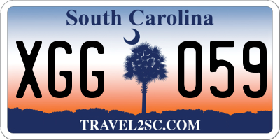 SC license plate XGG059