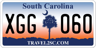 SC license plate XGG060