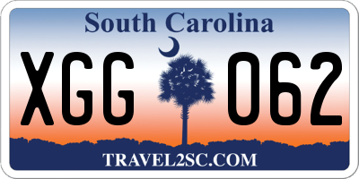 SC license plate XGG062
