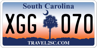 SC license plate XGG070