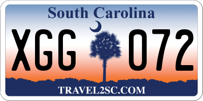 SC license plate XGG072