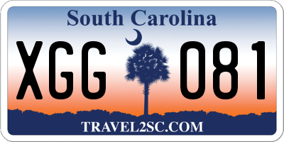 SC license plate XGG081