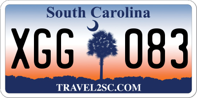SC license plate XGG083