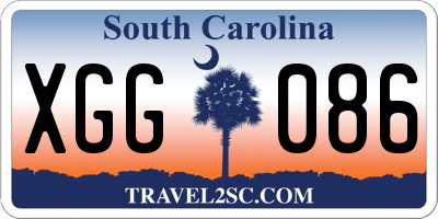 SC license plate XGG086