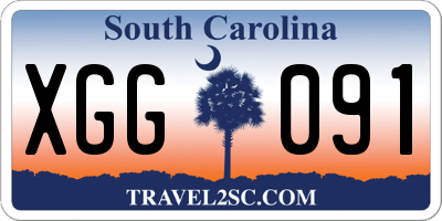 SC license plate XGG091