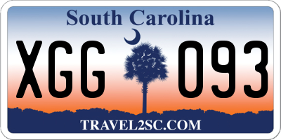 SC license plate XGG093
