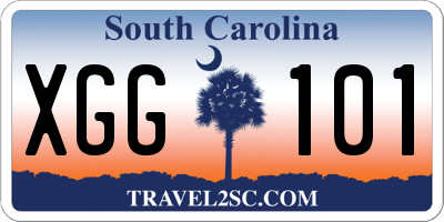 SC license plate XGG101