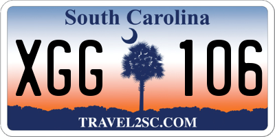 SC license plate XGG106