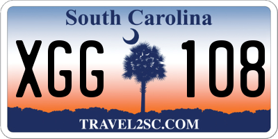 SC license plate XGG108