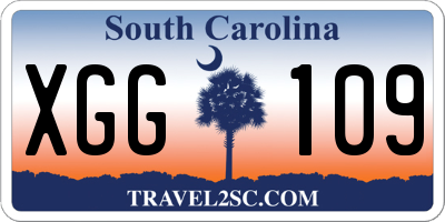 SC license plate XGG109