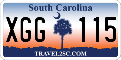 SC license plate XGG115