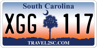 SC license plate XGG117