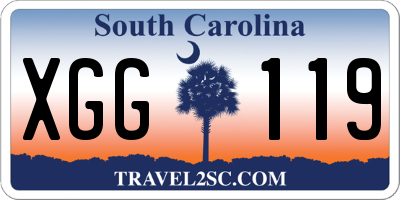 SC license plate XGG119
