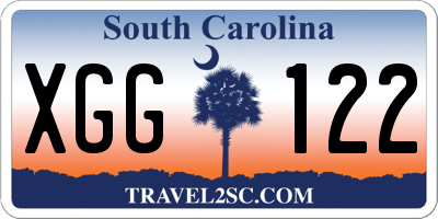 SC license plate XGG122