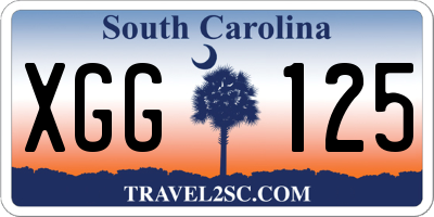 SC license plate XGG125