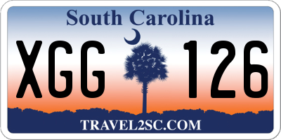 SC license plate XGG126
