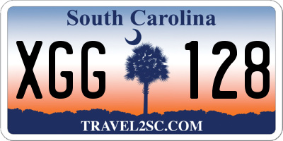 SC license plate XGG128
