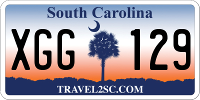 SC license plate XGG129