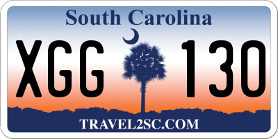 SC license plate XGG130