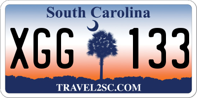 SC license plate XGG133