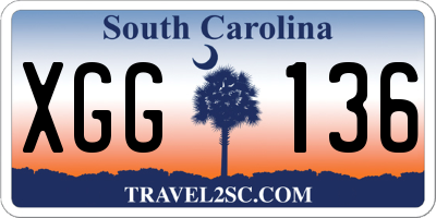 SC license plate XGG136