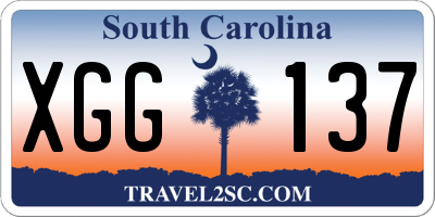 SC license plate XGG137