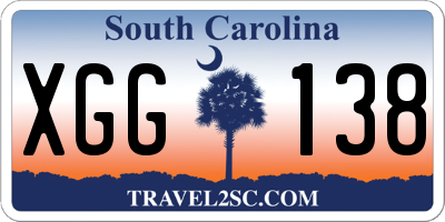 SC license plate XGG138