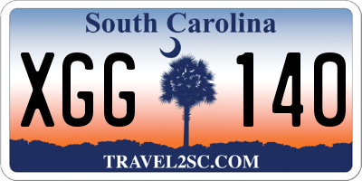 SC license plate XGG140