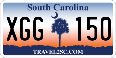 SC license plate XGG150