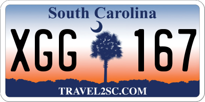 SC license plate XGG167
