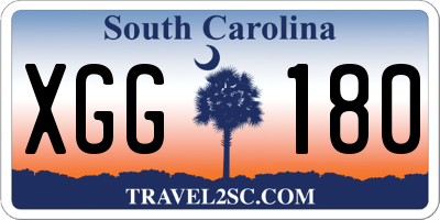 SC license plate XGG180