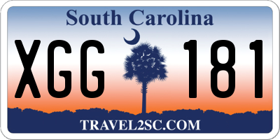 SC license plate XGG181