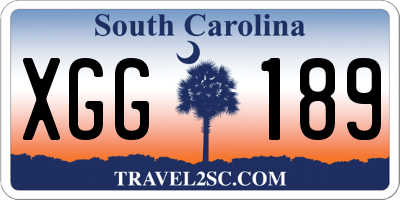 SC license plate XGG189