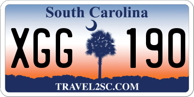 SC license plate XGG190