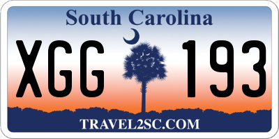 SC license plate XGG193