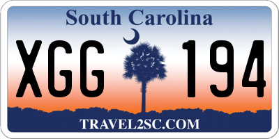 SC license plate XGG194