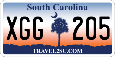SC license plate XGG205