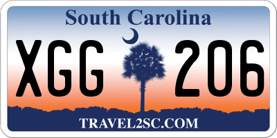 SC license plate XGG206
