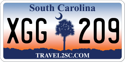 SC license plate XGG209