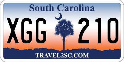SC license plate XGG210