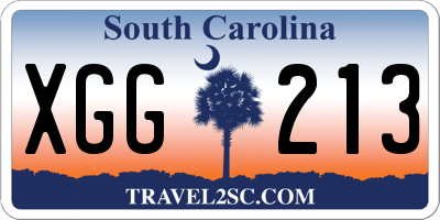 SC license plate XGG213